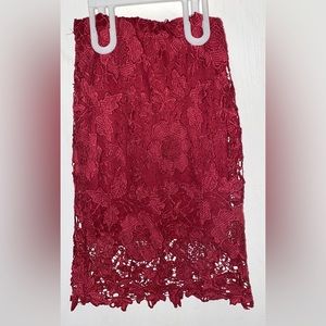 Red Lace Skirt